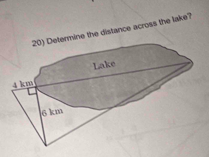 ne the distance across the lake?