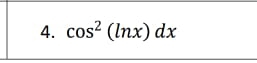 cos^2(ln x)dx