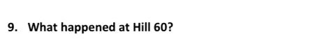 What happened at Hill 60?