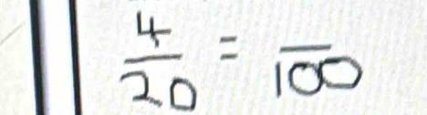  4/20 =frac 100