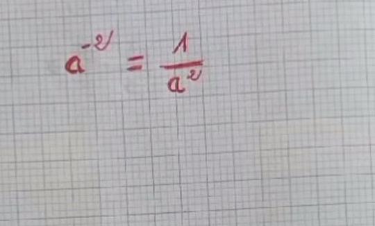 a^(-2)= 1/a^2 