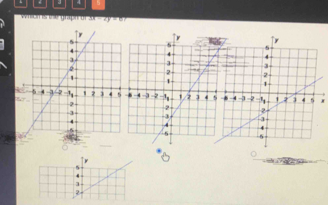 3 4 5 
which is the graph of 3x-2y=0
x