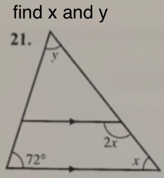 find x and y