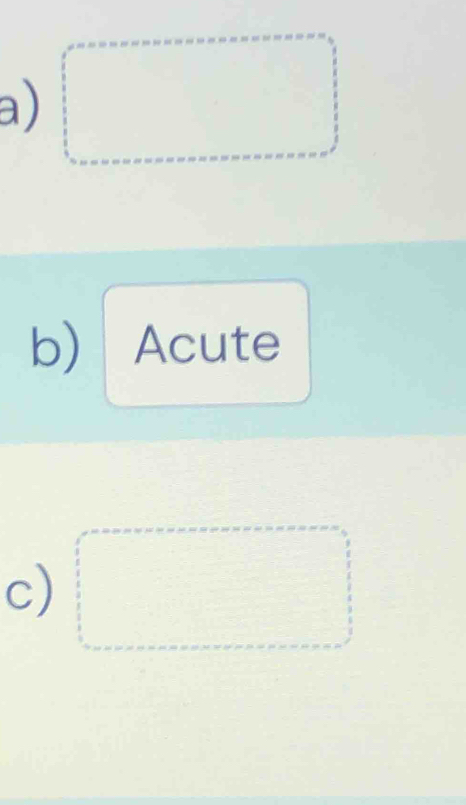 Acute
c)