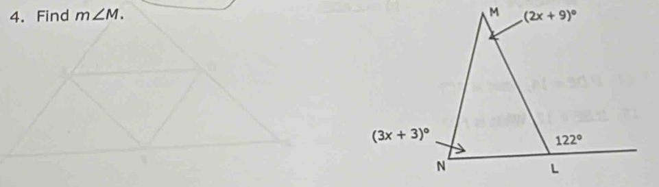 Find m∠ M.