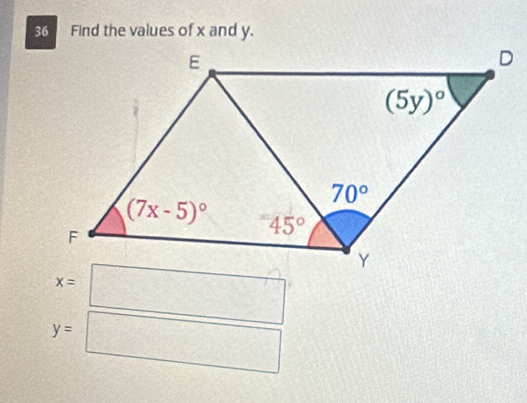 Find the values of x and y.
x=
y= f(2)=(-2)^2+(-2)^2