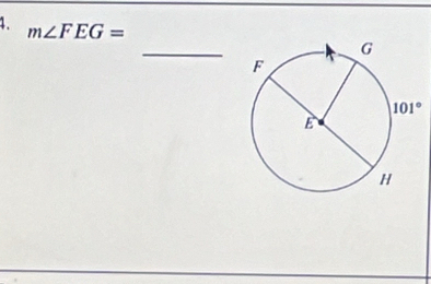 m∠ FEG=
_