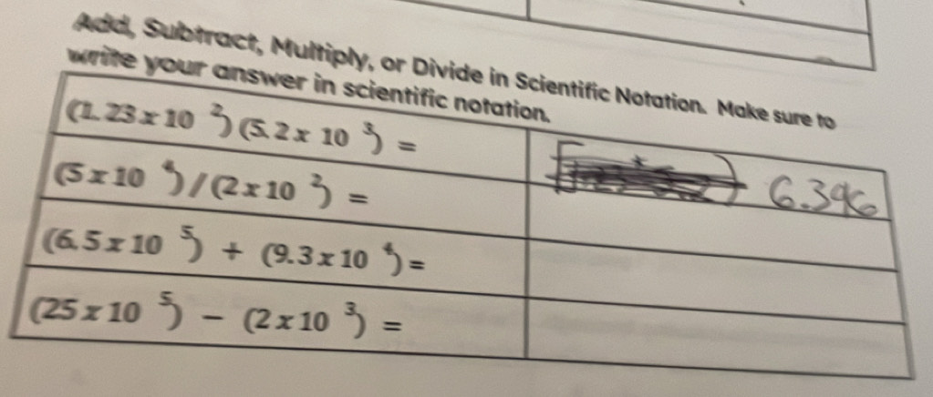 Add, Subtract, Multiply, 
write