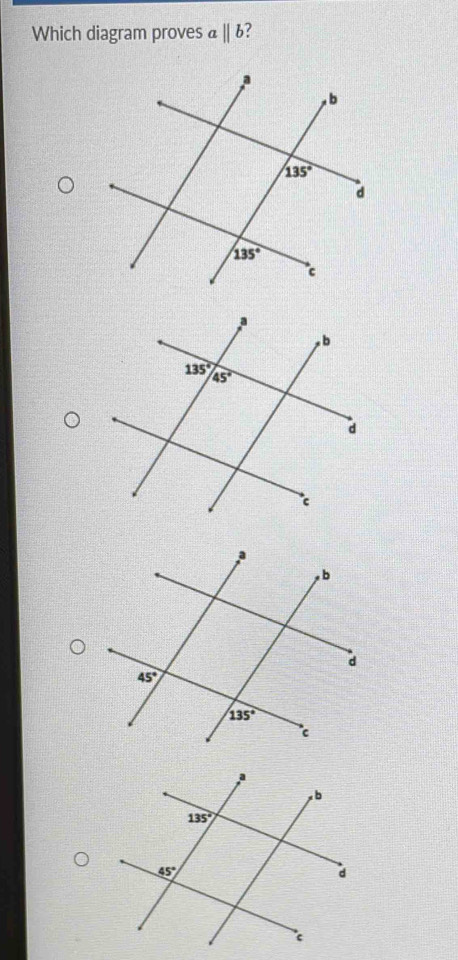 Which diagram proves aparallel b