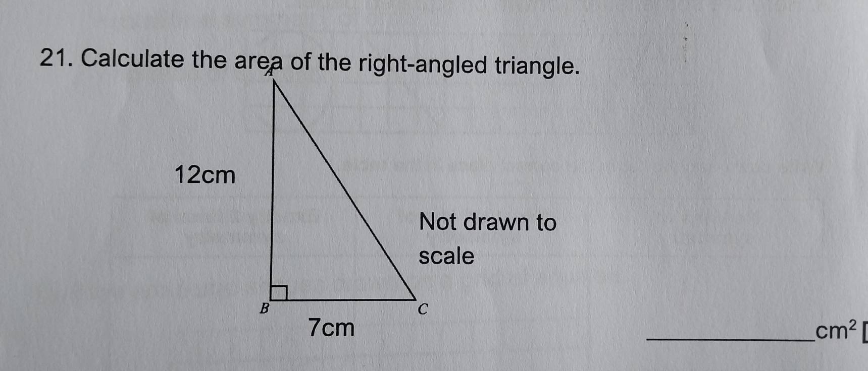 Not drawn to 
_ cm^2