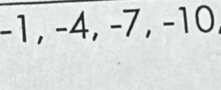 −1, −4, −7, −10