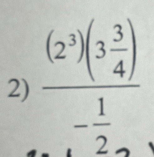 frac (2^3)(3^34)- 1/2 _2