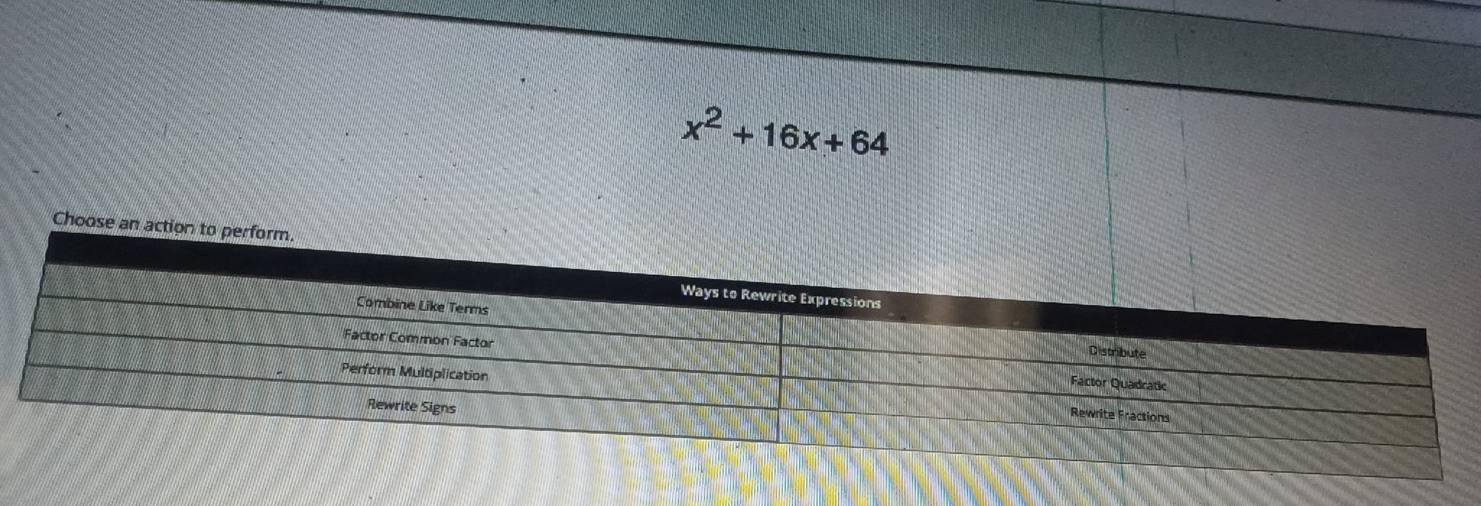 x^2+16x+64
Choose an a