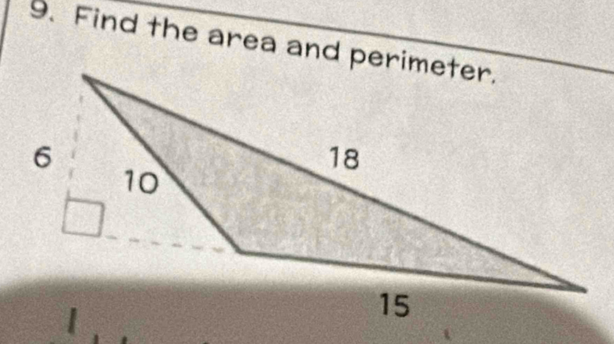 Find the area and perimeter.