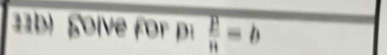 1b) Solve for p  E/n =b