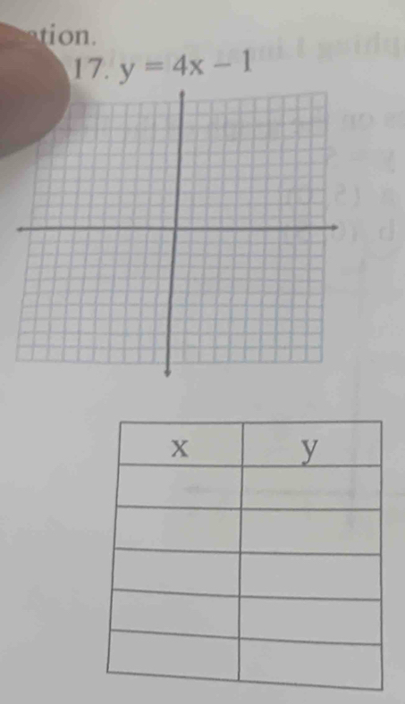 tion. 
17. y=4x-1