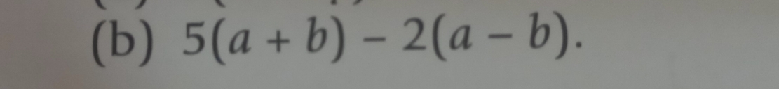 5(a+b)-2(a-b).