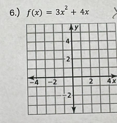 6.) f(x)=3x^2+4x
4x