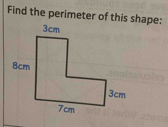 Find the perimeter of this shape: