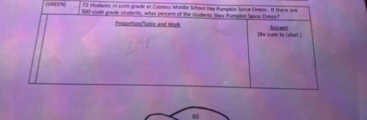 (GREEN) 72 students in
60