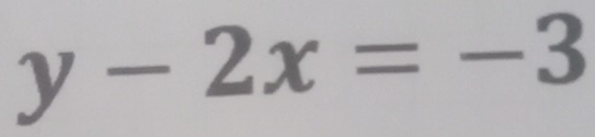 y-2x=-3