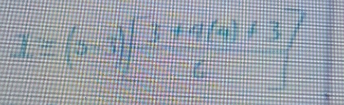 I= 3-3)+(3-4(4)+3