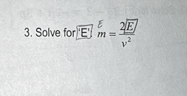 Solv efor□ m= 2sqrt(EJ)/v^2 