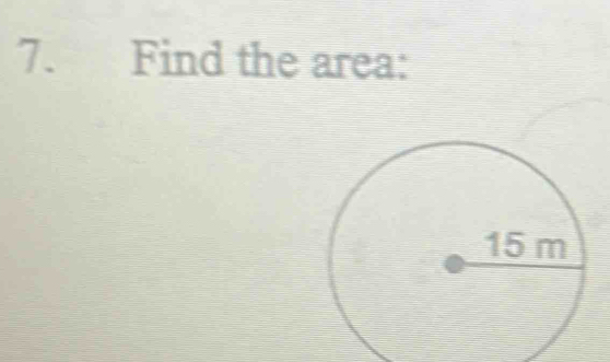 Find the area: