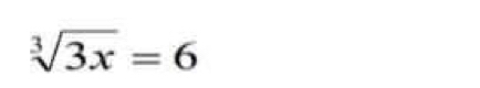 sqrt[3](3x)=6