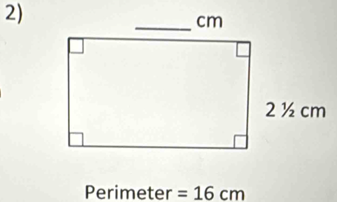 Perimeter =16cm