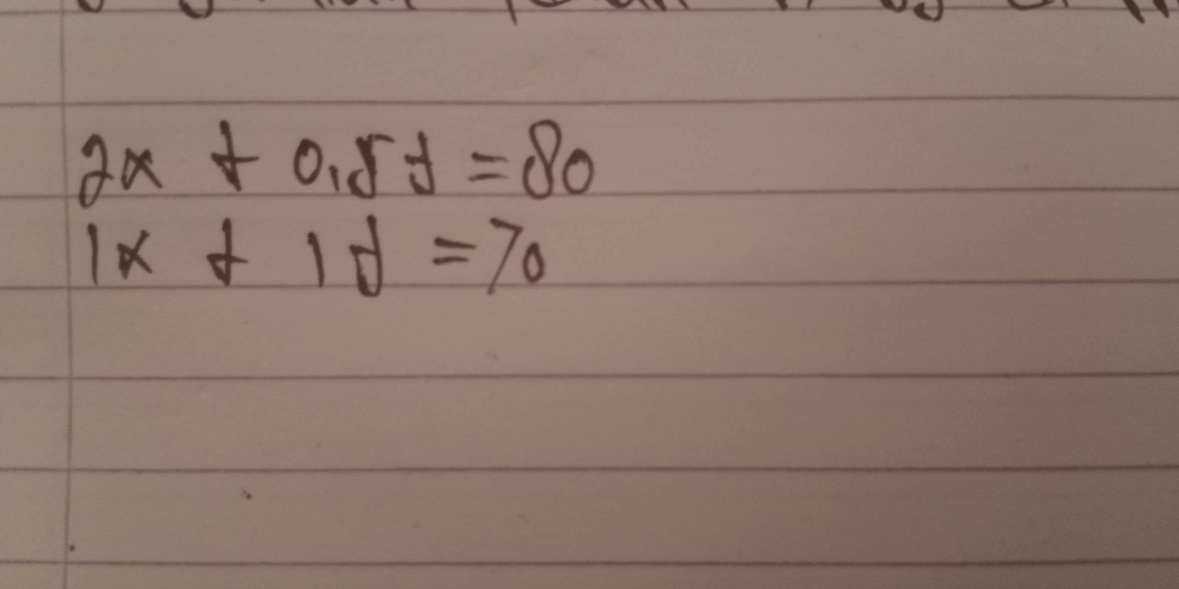 2x+0.2y=80
1x+1y=70