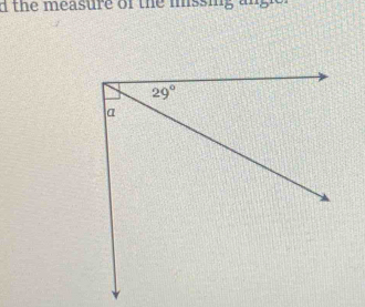 the measure of the mssing ang