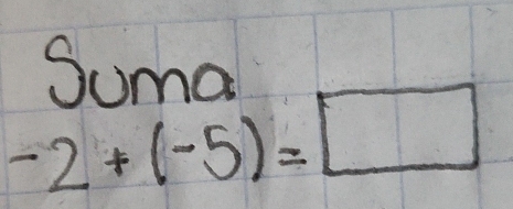 Sima
-2+(-5)=□