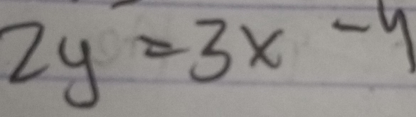 2y=3x-4