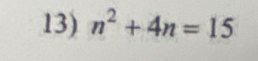 n^2+4n=15