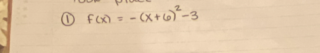 ① f(x)=-(x+6)^2-3