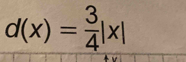 d(x)= 3/4 |x|