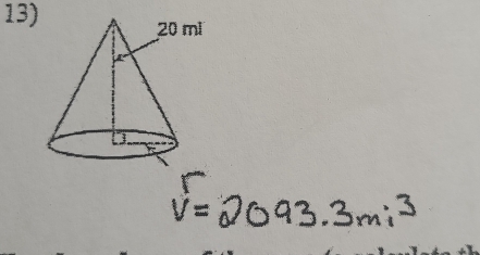 v=2093.3mi^3