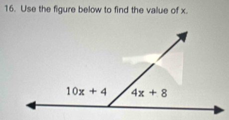 Use the figure below to find the value of x.