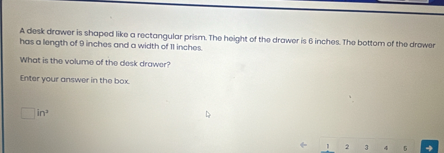 Solved: A desk drawer is shaped like a rectangular prism. The height of ...