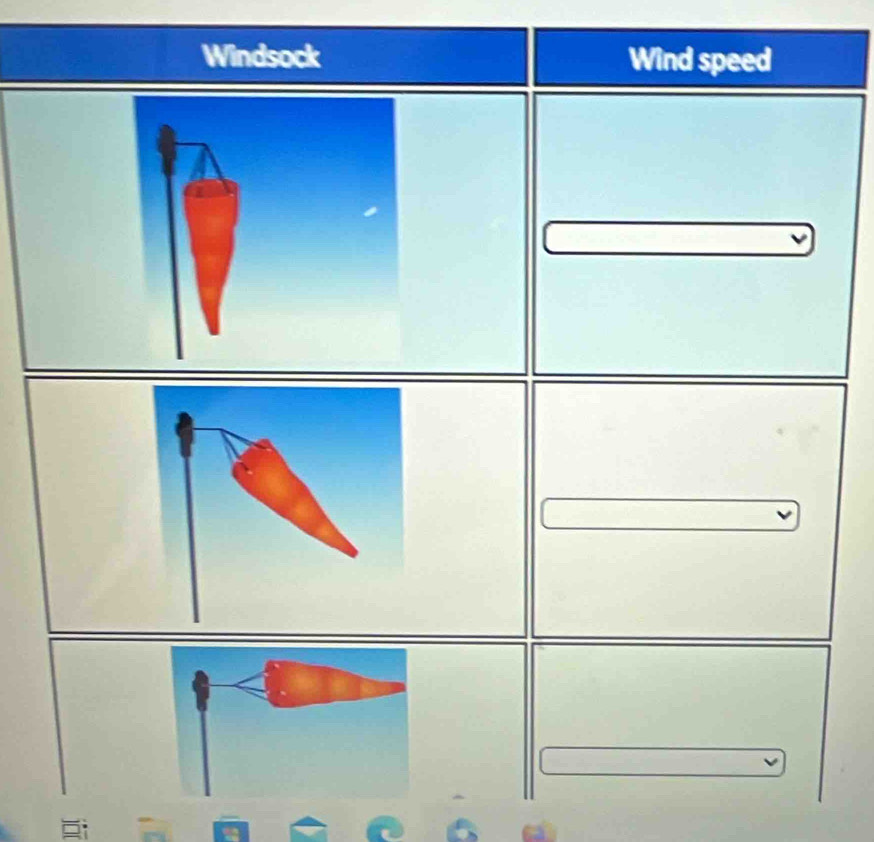 Windsock Wind speed