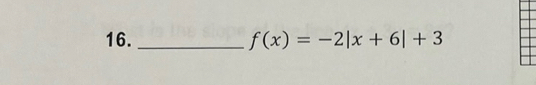 f(x)=-2|x+6|+3