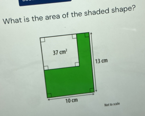 What is the area of the shaded shape?