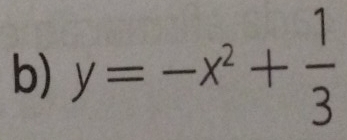 y=-x^2+ 1/3 