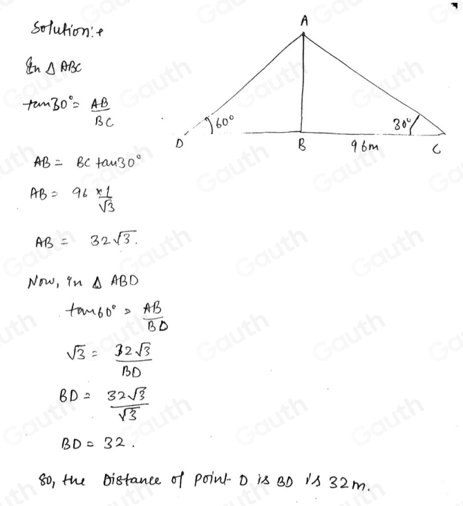 Solved: [WAEC 20 The angle of elevation of the top of a radio mast from ...