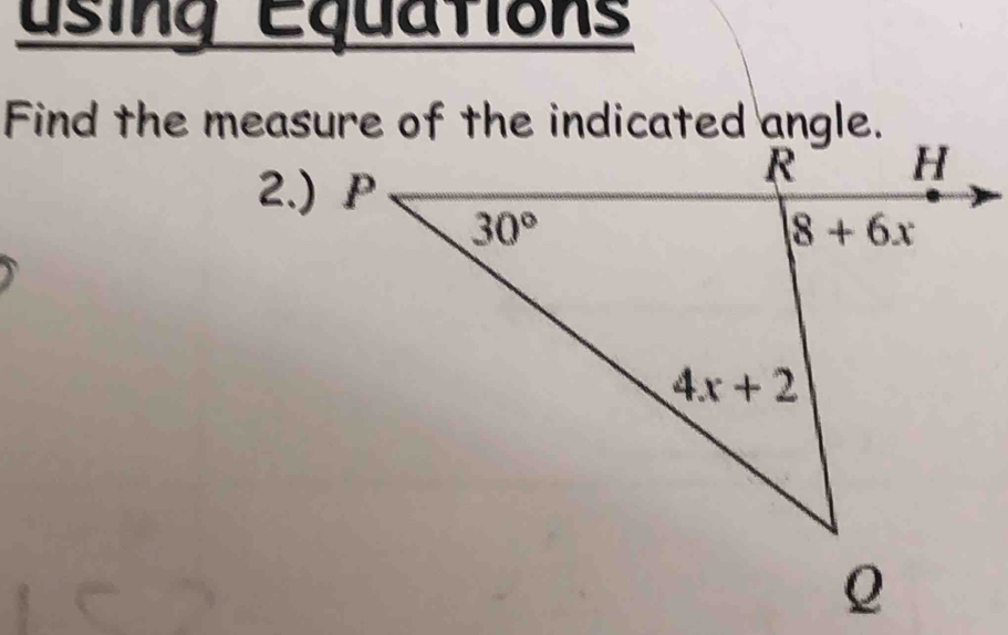 using Equations