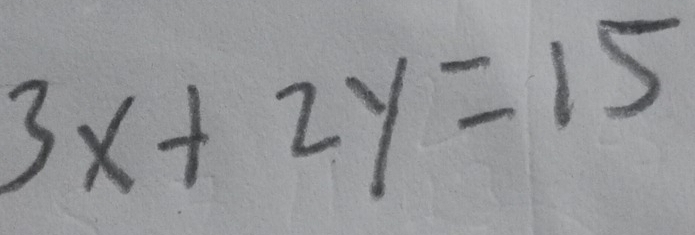 3x+2y=15