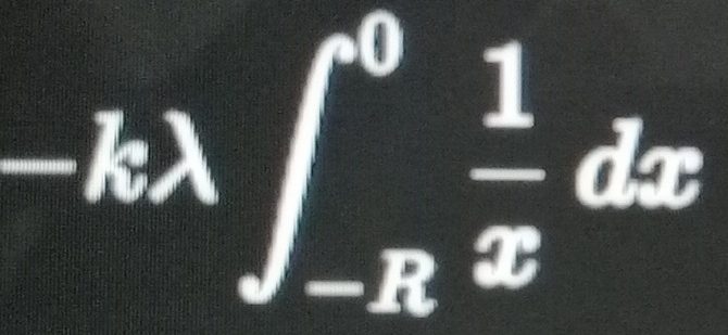 -klambda ∈t _(-R)^0 1/x dx