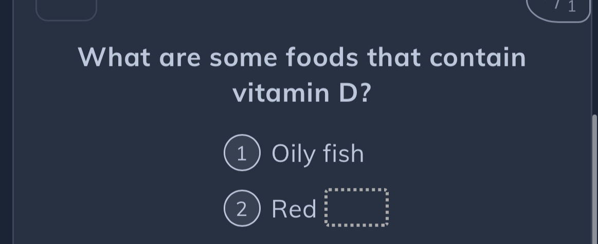 What are some foods that contain 
vitamin D? 
1) Oily fish 
2 Red ∈tlimits _ π /2 ^ 5π /2 _1≤ alpha ≤ alpha ≤ alpha ≤ π * π  2/3   5/6  frac  π /2  π /2 