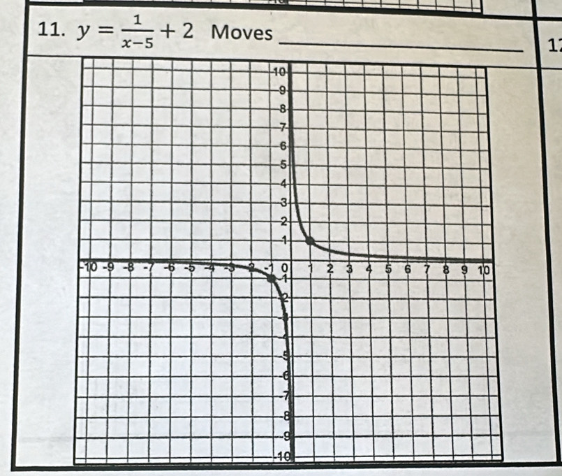 y= 1/x-5 +2 Moves_
1
-10